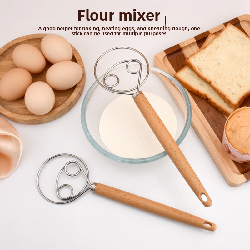 Danish Pancake Pan - 플라스틱 손잡이가있는 1Pc 덴마크어 반죽 털,